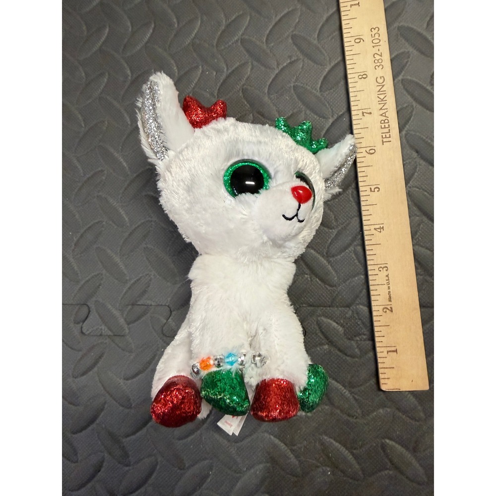 Ty Beanie Boos Snowdrop Reindeer‎ Christmas Holiday Plush Stuffed Animal 6" NWOT